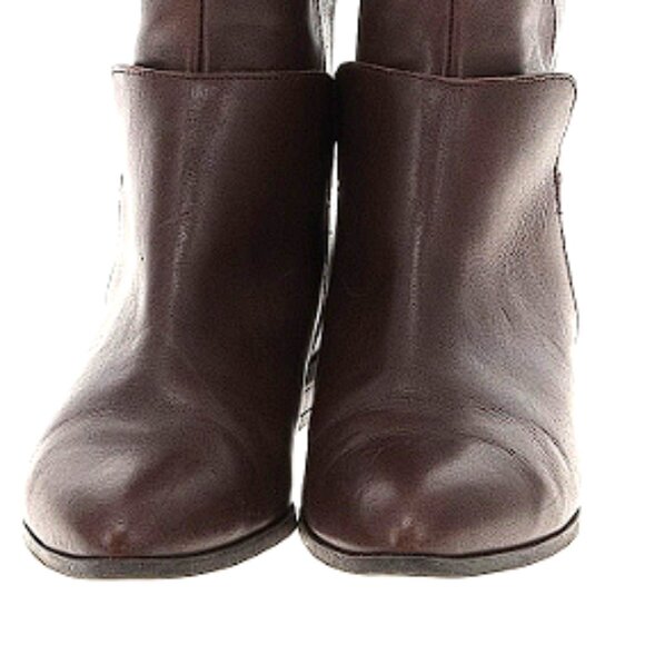 Burgundy Leather Riding Boots by Nine West / Size 8 1/2 - Picture 4 of 10